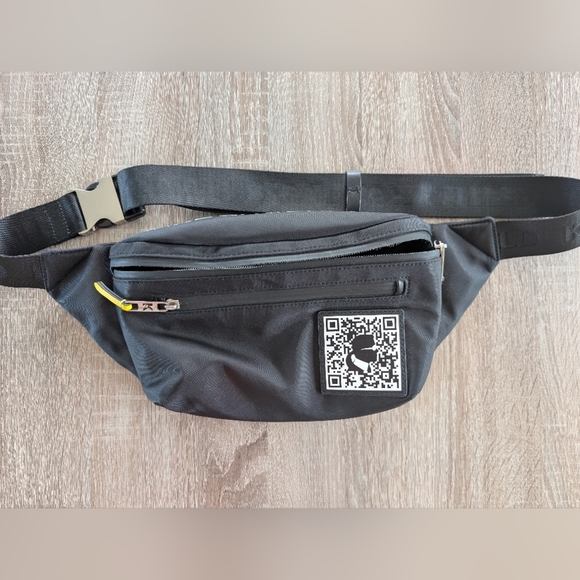 Karl Lagerfeld Handbags - Karl Lagerfeld Black QR Code Fanny Pack Waist Bag Crossbody